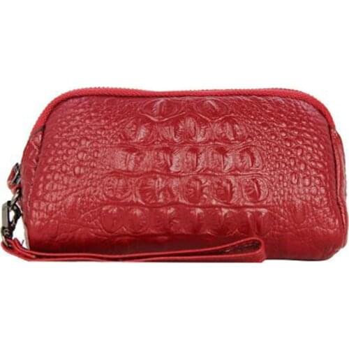 2021 New Crocodile Pattern Real Cowhide Womens Wallet High quality fashion long clutch bag womens coin purse mobile phone bag