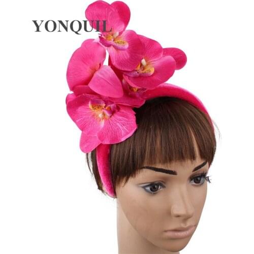 Fashion Flowers Thick Velvet Headbands Bridal Wedding Fascinators Vintage Hair Accessories Hair Band Headwear Hairbands Ladies