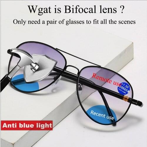2021 Outdoor Far and near dual-use Bifocal Reading Glasses Men Women Multifunction Anti-blue light Sports Sun Readers Eyeglasses