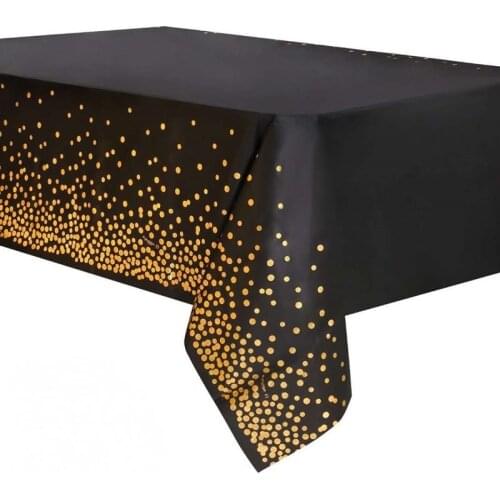 1pc 108*54 Inch Disposable Tablecloth Dot PVC Oilproof Table Cover For Baby Shower Wedding Birthday Party Table Cloth Decoration