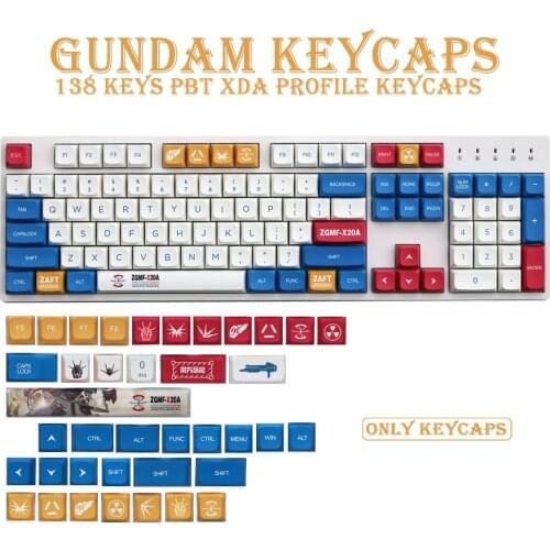 138 Key PBT Keycap DYE-SUB XDA Profile Personalized Japanese keycaps For Cherry MX Switch Mechanical Keyboard
