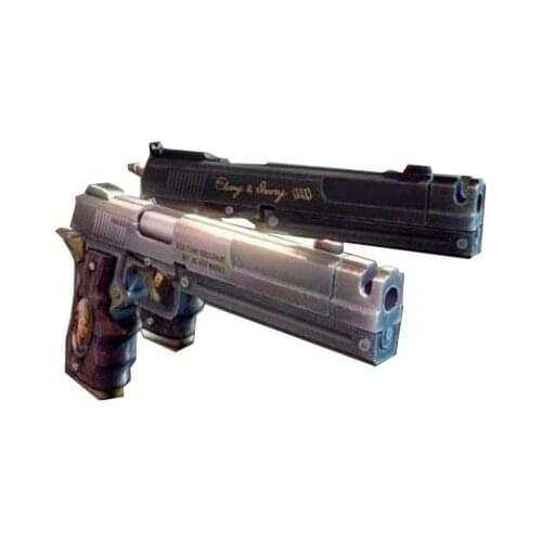 Ghost Weeping Ebony And White Elephant Gun Paper Model Weapon Gun 3D Stereo Hand-made Drawings Gun Military Toys