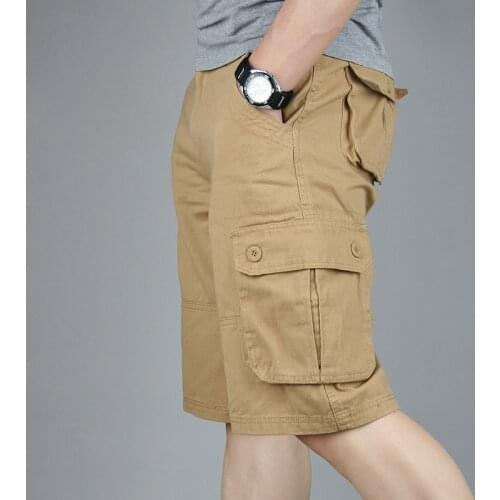 Nice New Summer Cargo Shorts Men Fashion Multi-Pocket Casual Army Military Short Pants Mens Big Size Fat Clothes Dad Shorts Gift