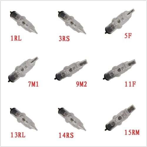 20pcs Tattoo Cartridge Needles For Permanent Makeup Microblading Machine Eyebrow Lips 1RL/3RL/5RL/7RL/9RL/5M1/7M1/9M1/5RS/7RS