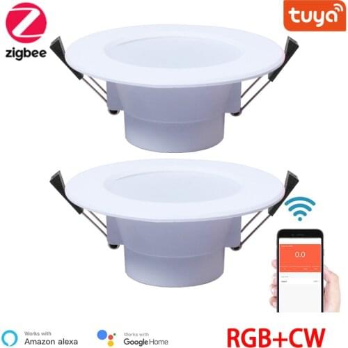 ZigBee 3.0 Dimming Tuya Smart LED RGB WC Downlight Ceiling Spot Light Lamp Work With Alexa Google Home Assistant Smartthings