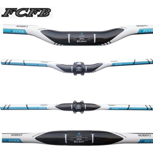 Hot seller FCFB FW blue full carbon fiber mtb bicycle handlebar Mountain bike handlebar free fast shipping flat 720mm 125g
