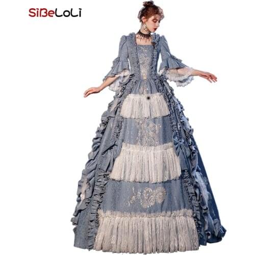 Rococo Baroque Red Marie Antoinette Ball Dresses 18th Century Renaissance Historical Period Dress Gown for Women