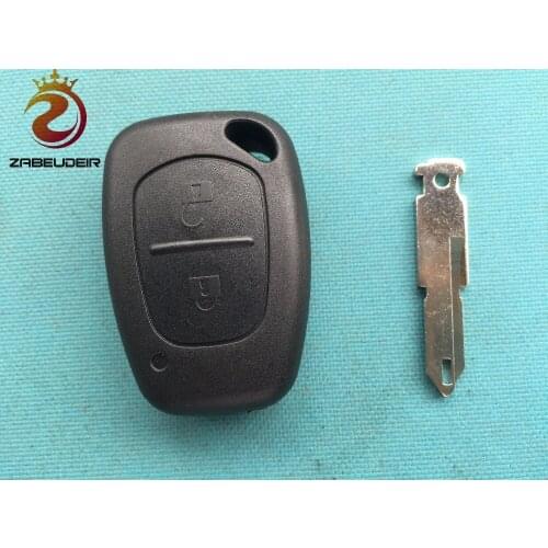 10Pcs/Lot Of New Replacement 2 Buttons Remote Key Shell Cover Case With Uncut Blade For Renault Blank Keyless Car Accessories