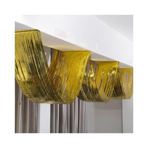 2Pcs 4.5M NEW Shiny Rain Curtain Ceiling Decor Birthday Party Wedding Decoration Hotel Mall Bar Line Curtain Photo Props