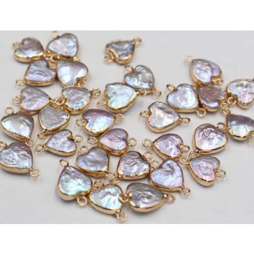 5pcs/lot Natural Freshwater Pearl Lrregular Loose Beads Connector Charms For DIY Handmade Jewelry Making Accessories