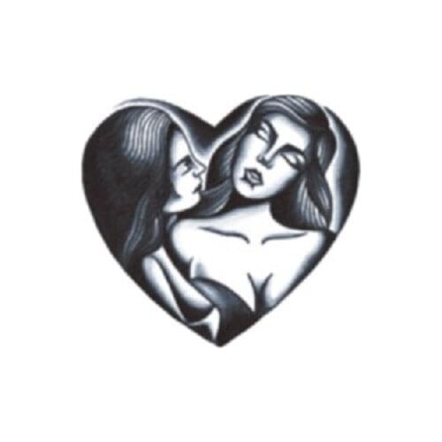 72MM×70MM Self-reflection Love Waterproof Lasting Tattoo Sticker