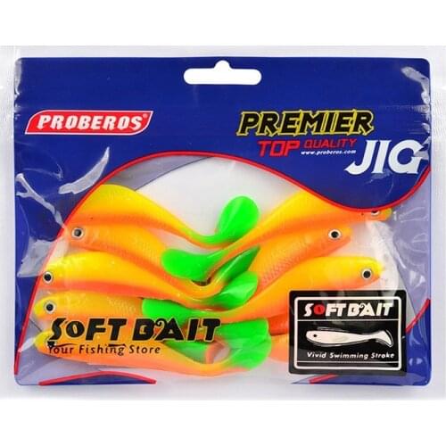 8.8cm 4.5g Rotating Tail fishing lures 2020 set swim soft bait durable 3D Eyes Topwater lures Silica gel Soft Worm