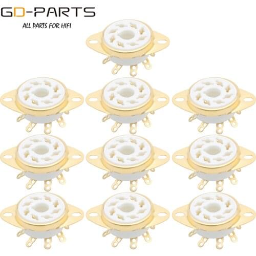 K8A 8pin Octal Ceramic Valve Tube Socket Base For Hifi KT88 KT66 EL34 5AR4 6L6 6CA7 6SL7 6SN7 GZ34 274B 6V6 5881 Chassis Mount
