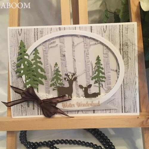 ABOOM 1PC 12CM*10CM Tree Branches Metal Cutting Dies Stencil Photo Album Decorative Embossing Folder Paper Cards Craft Machine