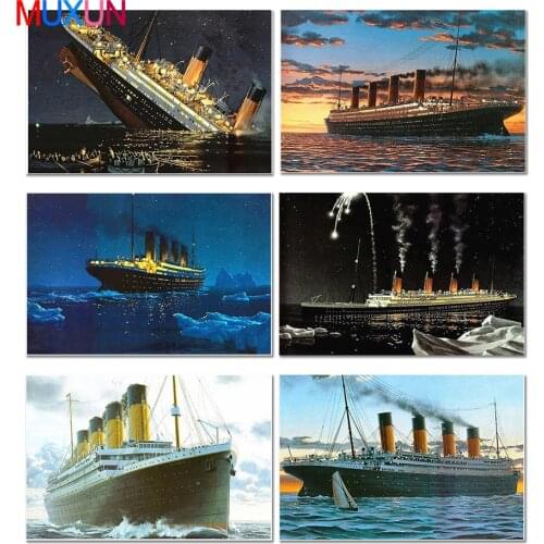 Full Diamond Painting Landscape Diamond Embroidery Painting The Sea Diamond Mosaic Landscape Titanic Painting Home Decor Er069