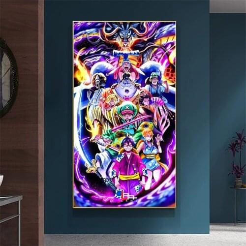 Anime One Piece Poster Canvas Painting Mural Wall Art Picture Living Room Bedroom Modern Home Decoration