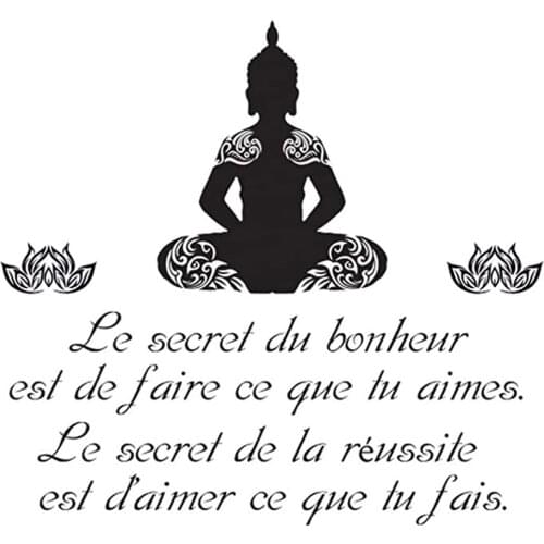 Buddha And Lotus Wall Stickers Removable Waterproof House Living Room Decorations Decal New Design Bedroom Sticker Poster