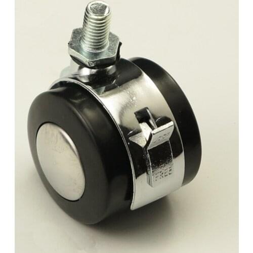 40mm Black Plastic Wheel Casters Splint Mute Wheel Bed Furniture Sofa Swivel Chair Wheel Wood Executive Swivel Chair