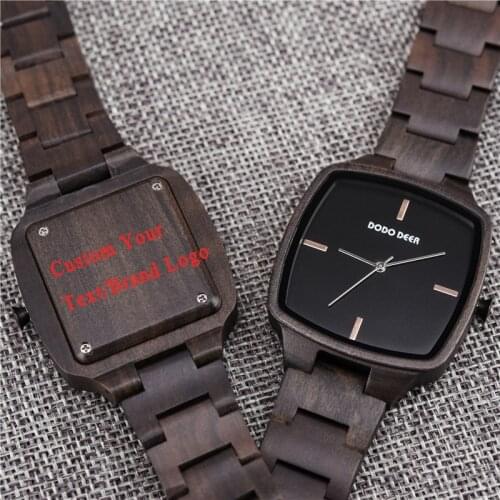 Custom Wood Watch for Women Quartz Wristwatches Ladies Relogio Feminino Engrave LOGO Personalise часы женские Best Gift