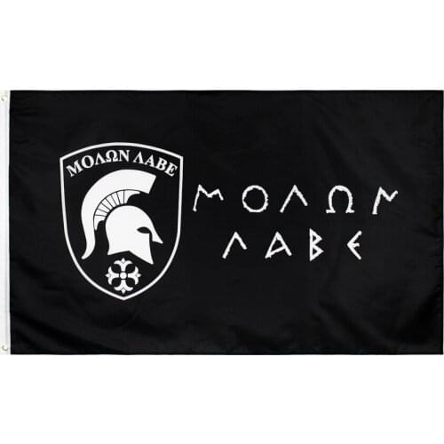 90x150cm Greek Spartan come and take it Molon Labe Flag