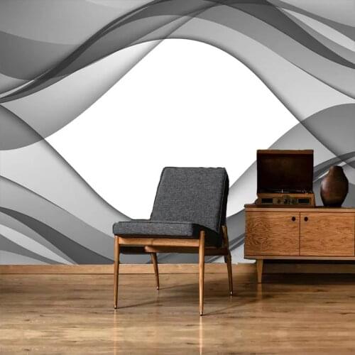 Custom Photo Print 3D Grey Abstract Smoke Art Mural Wall Painting Living Room Study Room Restaurant Waterproof Canvas Wallpaper