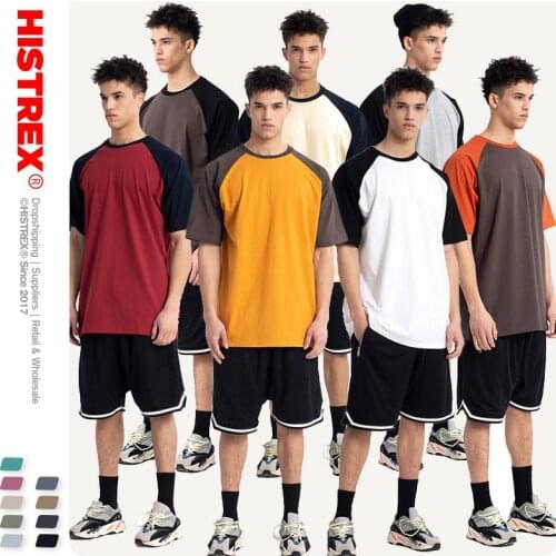 Man Women Raglan Sleeve T Shirt 100% Cotton 180g 230g Three Quarter 3/4 Sleeve Brand Tshirt O Neck Tee Fashion Jersey Shirt Man