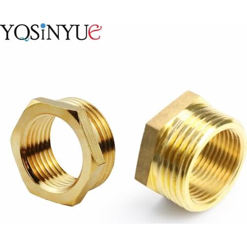 Brass Adapter Fitting BSP Reducing Hexagon Bush Bushing Male to Female Connector Fuel Water Gas Oil 1/8" 1/4" 3/8" 1/2" 3/4" 1"