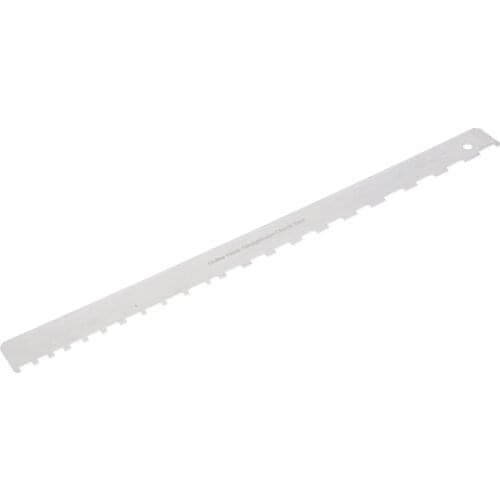 Guitar Neck Notched Straight Edge Ruler Stainless Steel Fret Gauge Luthier Tool for Electric Guitar