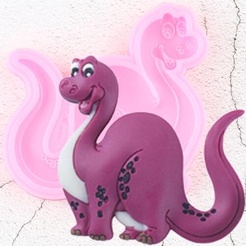 Cartoon Animals Dinosaur Silicone Molds Cookie Baking Candy Chocolate Gumpaste Mould Baby Birthday Fondant Cake Decorating Tools