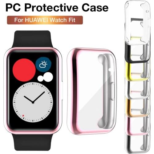 FIFATA TPU Soft Protective Cover For Huawei Watch Fit Case Full Screen Protector Shell Bumper Plated Cases For Huawei Fit Watch