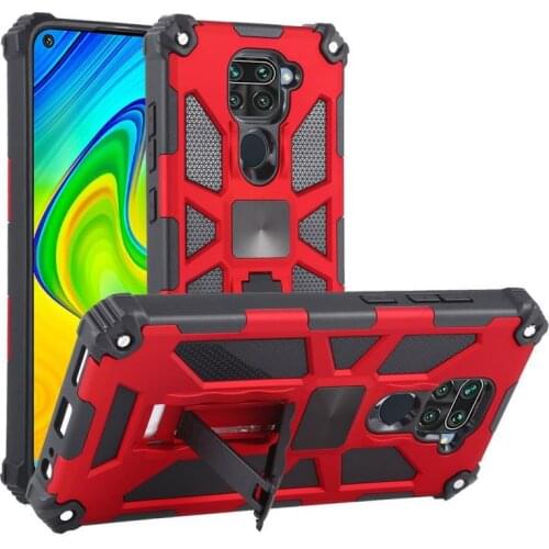 Shockproof Bumper Ring Holder Phone Case For Xiaomi Redmi 9 9a 9c Note 9 9s Pro 4g Transparent Acrylic Back Cover