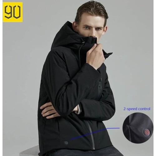 Hot Youpin 90 Min Instant Temperature Control Down Jacket IPX7 Waterproof 2 Gear Control Carbon Nano Heating Safety Fashionable