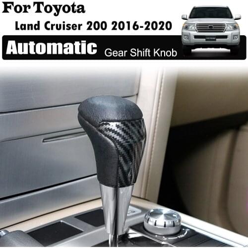 Car Styling ABS Leather Gear Shift Knob for Toyota Land Cruiser 200 2016 2017 2018 2019 2020 AT Car Stick Gear Lever HandBall
