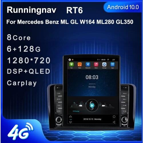 Runningnav For Mercedes Benz ML GL W164 ML350 ML500 GL350 Tesla Type Android Car Radio Multimedia Video Player Navigation GPS