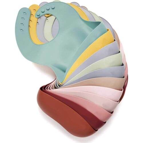 Silicone Waterproof baby bibs for children kids silicon childrens tableware Baby gifts cute tableware