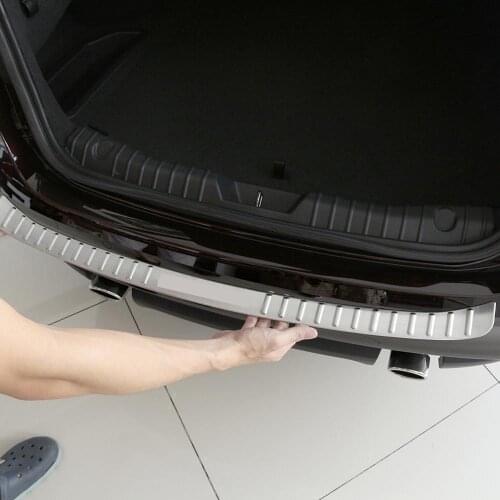 Silveer 304 Stainless Steel Rear Bumper outside Sill Plate Protector Cover Trim Sticker for Jaguar XF 2016 New Model Accessories