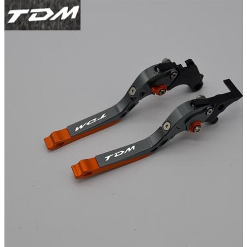Yang hua CNC Folding&Extending Brake Clutch Levers For Yamaha TDM 900 2012 2013 2014 laser Logo