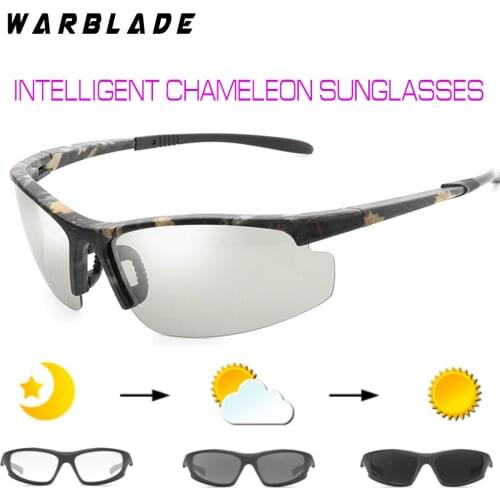 WarBLade Men Photochromic Sunglasses New HD Polarized Sunglasses Women UV400 Rimless Anti-glare Sun Glasses Gafes de sol
