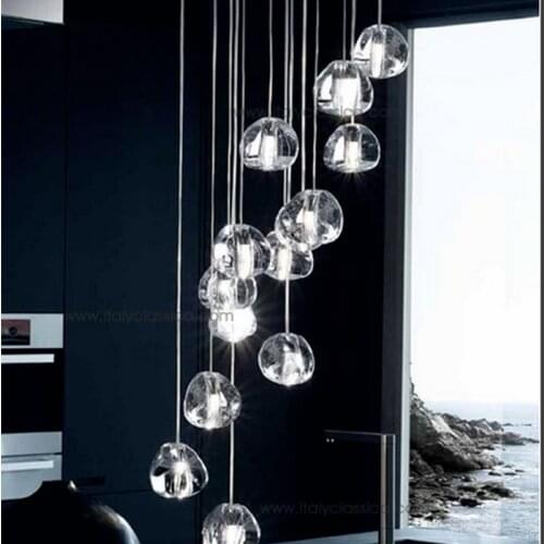 Modern LED Crystal Chandelier Lighting Large Hotel Restaurant Staircase Chandeliers Hanging Lights Living Room Cristal Lamps