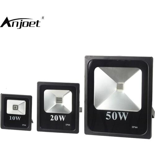 ANJOET 10W 20W 50W High Power 395nm UV LED Outdoor Flood Light Ultraviolet Curing Detection 85V-265V AC IP66 waterproof garden