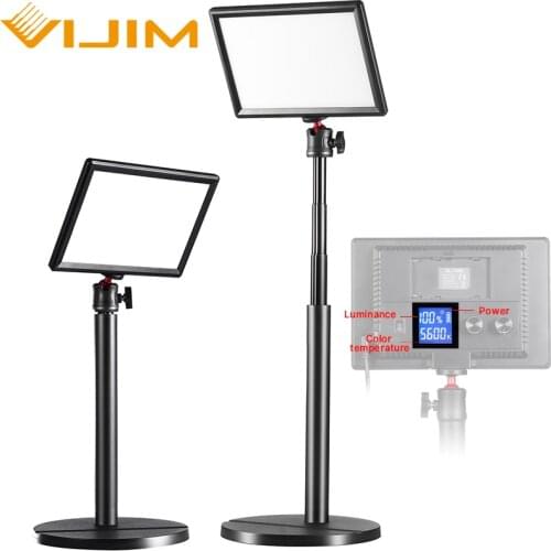 VIJIM K3 LED Video Light Panel Dimmable Photography Lighting Lamp with Desk Light Stand For Live Stream Photo Studio Fill Light