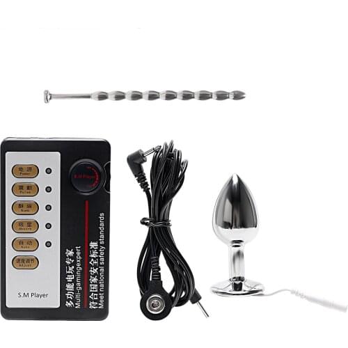 Anal Plug Masturbation Erotic Electric Shock Set Medical Themed Toys Catheters Sounds Sex Toys For Men Therapy Massager