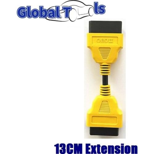 13CM Male to Female Yellow Adapter 16 PIN Extension Cable Compatible for ELM327 OBDII extend connector 16PIN Cable