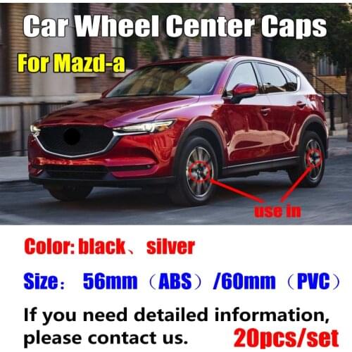 20pcs 56mm 3D Automobile Logo car Wheel Center Caps Rim Hub Covers for Mazda 2 3 4 5 6 CX-3 CX-4 CX-5 CX-7 MX-5 CX-8