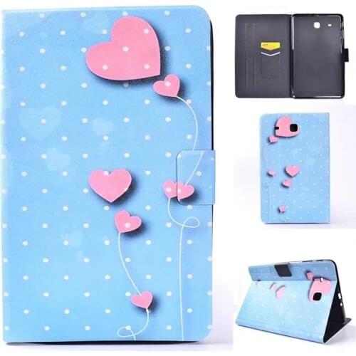 2017 Colorful Case Wallet Flip Stand PU Leather Case For Samsung GalaxyTab E 9.6 T560 SM-T560 Cases Covers For Samsung T560 Case