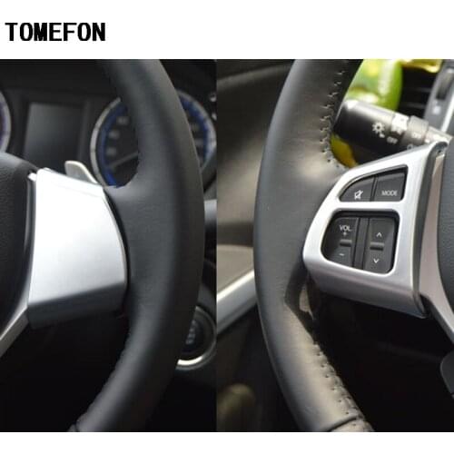 2pcs Car-StylingFor Suzuki Sx4 S-Cross Crossover 2014 2015 2016 ABS Matte Steering Wheel Frame Cover Trim