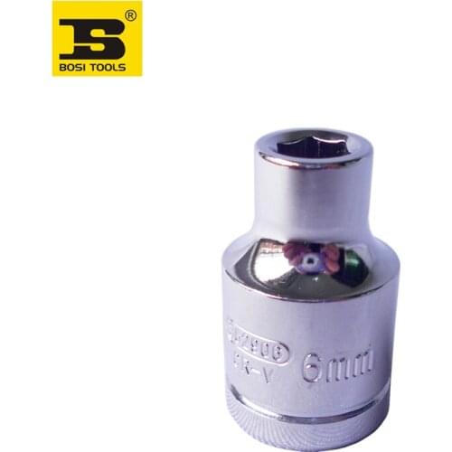 BOSI 3/8" drive metric 6mm six-point socket Cr-v steel