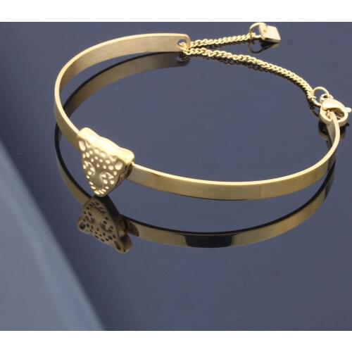 XUANHUA Leopard Head Bracelets Adjustable Bracelet Wholesale Stainless Steel Chain Link Bracelet For Women Fashion Chain Braslet