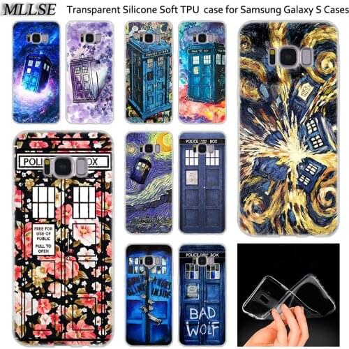 Floral TARDIS Tardis Doctor Who Silicone Case For Samsung Galaxy Note 10 Plus S8 S9 S10 Plus 5G S6 S7 Edge S5 S10e Note 5 Cover