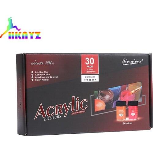 Childrens graffiti finger paint 24 color 25 ml acrylic pigment set sent 6 brush studio gifts